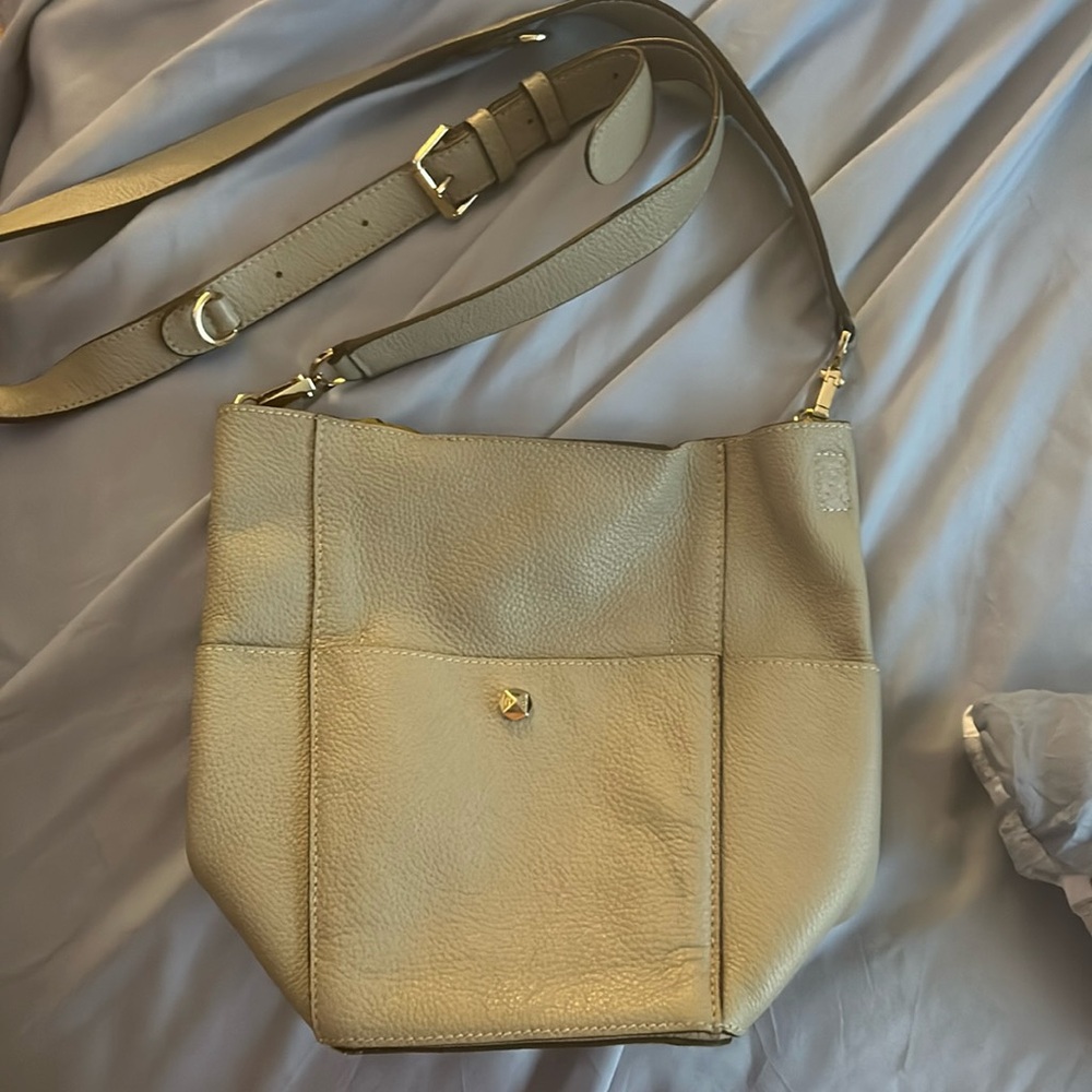 COPY - Henri Bendel Gray Influencer Mini Hobo Bucket Cross Body Bag